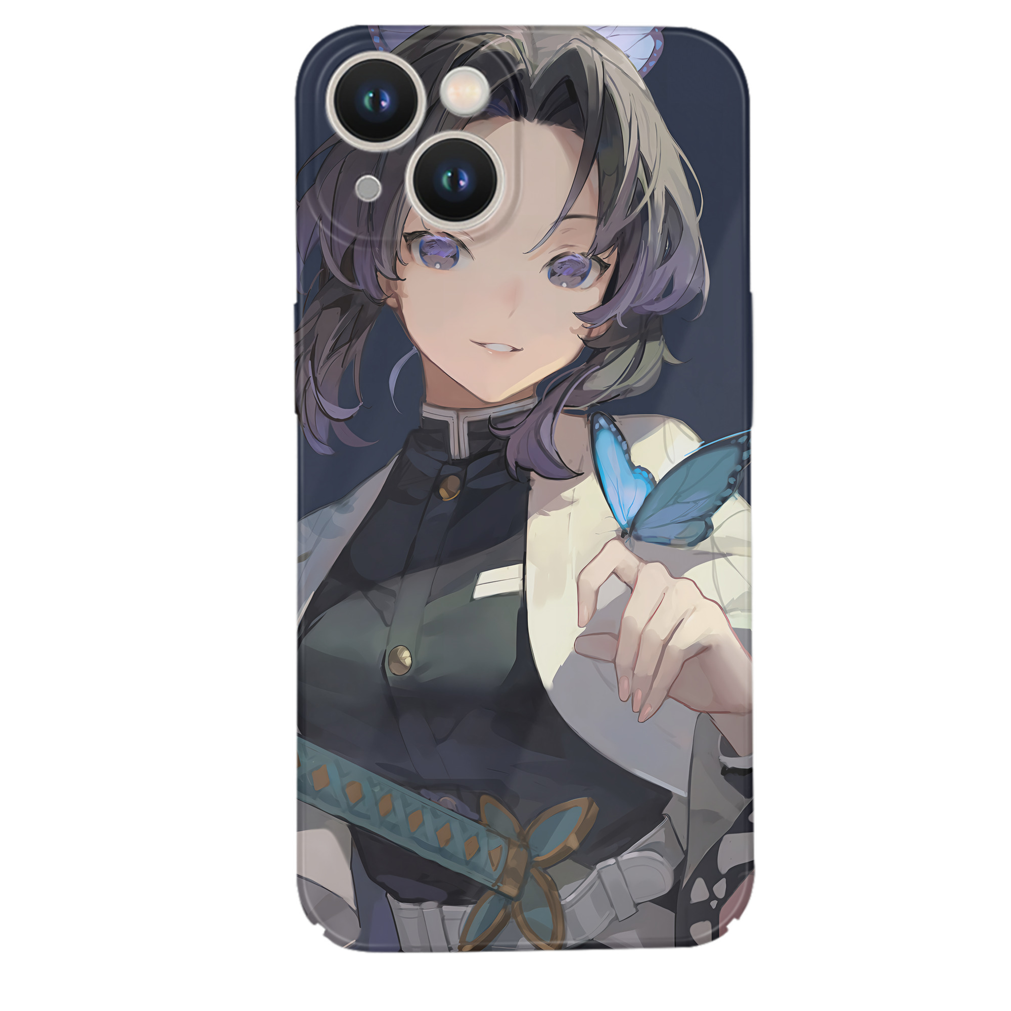 （画像用） 鬼滅の刃（きめつのやいば）蟲柱-胡蝶 しのぶ／こちょう しのぶ Kochou Shinobu 【iPhone 14シリーズ対応】ハードケース